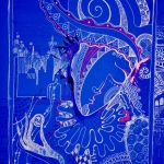 Венецианский гость. Бумага, акрил, тушь. Венецианский гость. Бумага, акрил, тушь.